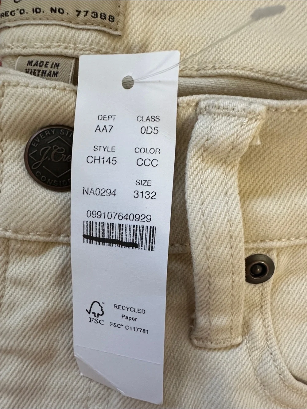 J. Crew 484 Slim-fit Bergen five-pocket pant - Cape Cod Canvas